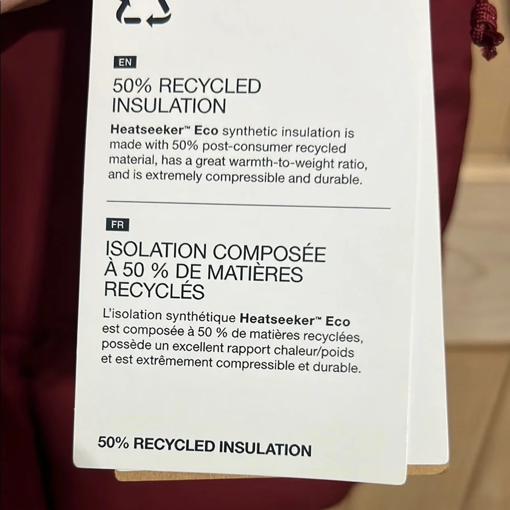 The North Face Burgundy Puffer Jacket - Picture 6 of 16